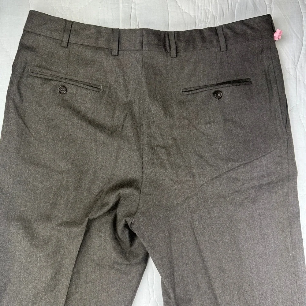 Zignone Dress Pants Pleated 36x30 Brown‎ Wool Cashmere Trousers Italy Old Money